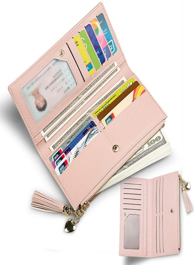 Valentoria Womens Wallet Cute Elegant Long Slim Card Holder Case Minimalist Coin Purse Thin Tassels Zip Clutch Wallets for Girls Ladies - Image 4
